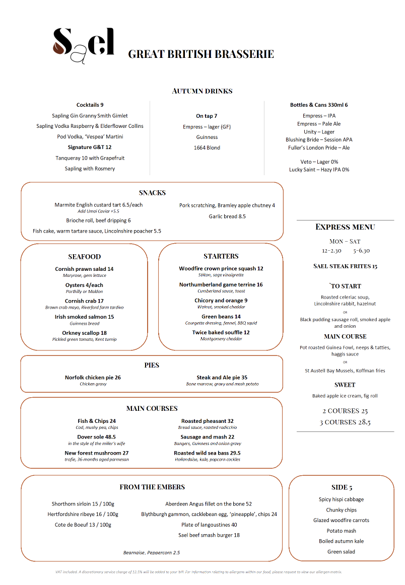 SAEL MENU